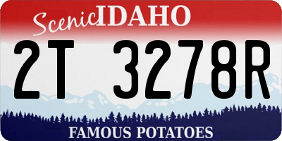 ID license plate 2T3278R