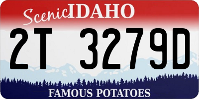 ID license plate 2T3279D