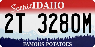 ID license plate 2T3280M