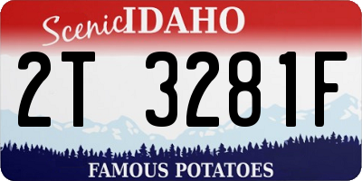 ID license plate 2T3281F
