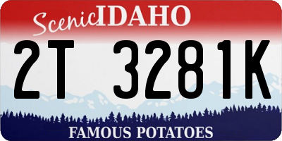 ID license plate 2T3281K