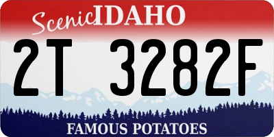 ID license plate 2T3282F