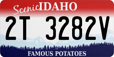 ID license plate 2T3282V