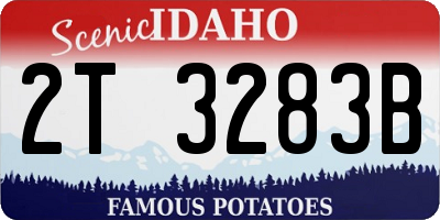 ID license plate 2T3283B