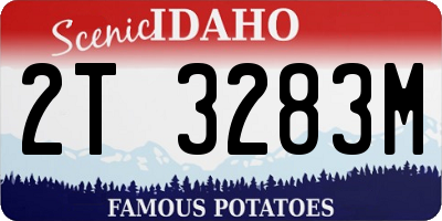 ID license plate 2T3283M