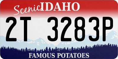 ID license plate 2T3283P