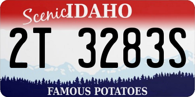 ID license plate 2T3283S