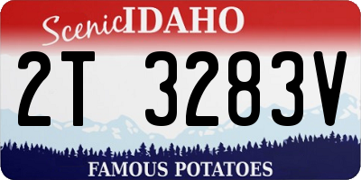 ID license plate 2T3283V