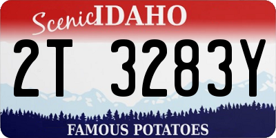 ID license plate 2T3283Y