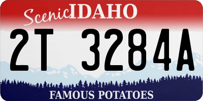 ID license plate 2T3284A