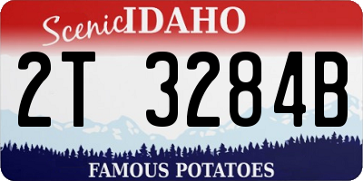 ID license plate 2T3284B
