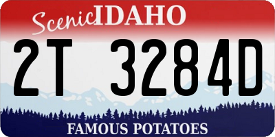 ID license plate 2T3284D
