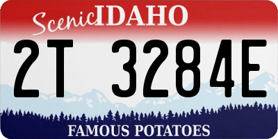 ID license plate 2T3284E