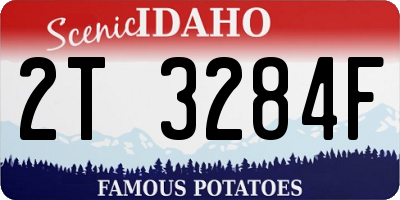 ID license plate 2T3284F