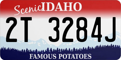 ID license plate 2T3284J