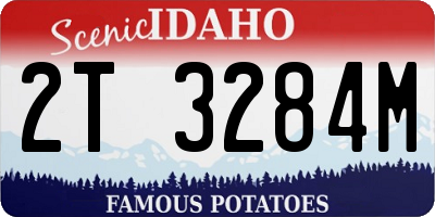 ID license plate 2T3284M