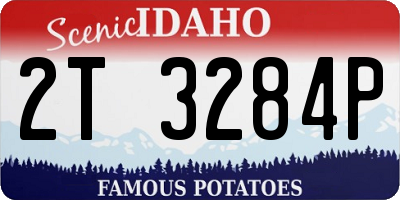 ID license plate 2T3284P