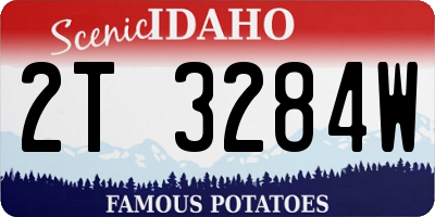 ID license plate 2T3284W