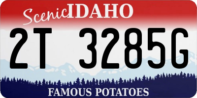 ID license plate 2T3285G