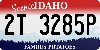 ID license plate 2T3285P
