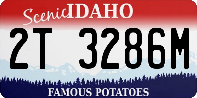 ID license plate 2T3286M
