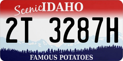 ID license plate 2T3287H