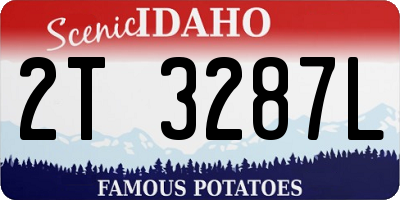 ID license plate 2T3287L