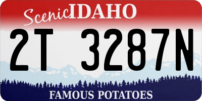 ID license plate 2T3287N