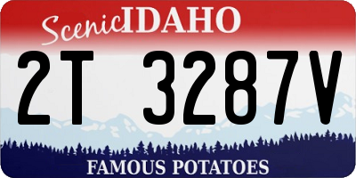 ID license plate 2T3287V