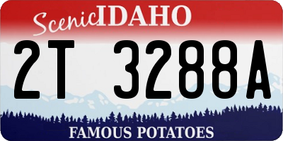 ID license plate 2T3288A