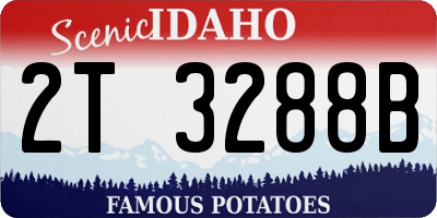ID license plate 2T3288B