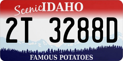 ID license plate 2T3288D