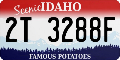 ID license plate 2T3288F