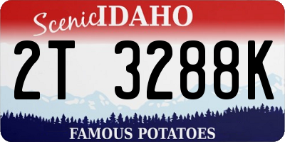 ID license plate 2T3288K