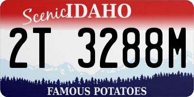 ID license plate 2T3288M