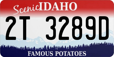 ID license plate 2T3289D