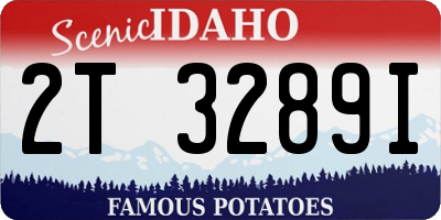 ID license plate 2T3289I