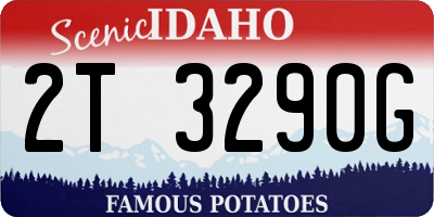 ID license plate 2T3290G