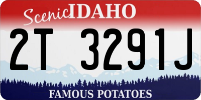 ID license plate 2T3291J