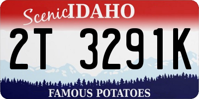 ID license plate 2T3291K
