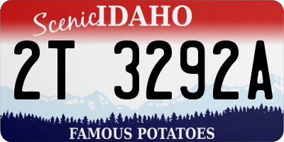 ID license plate 2T3292A