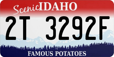 ID license plate 2T3292F