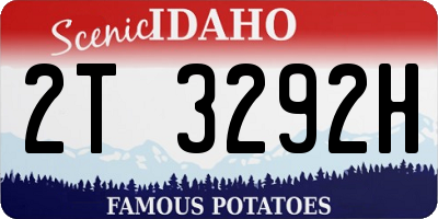 ID license plate 2T3292H