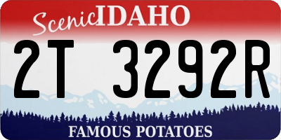 ID license plate 2T3292R
