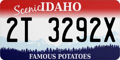 ID license plate 2T3292X