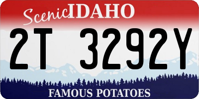 ID license plate 2T3292Y