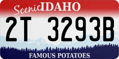 ID license plate 2T3293B