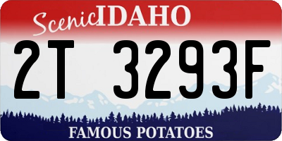 ID license plate 2T3293F
