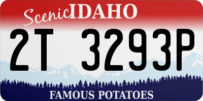 ID license plate 2T3293P