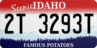 ID license plate 2T3293T
